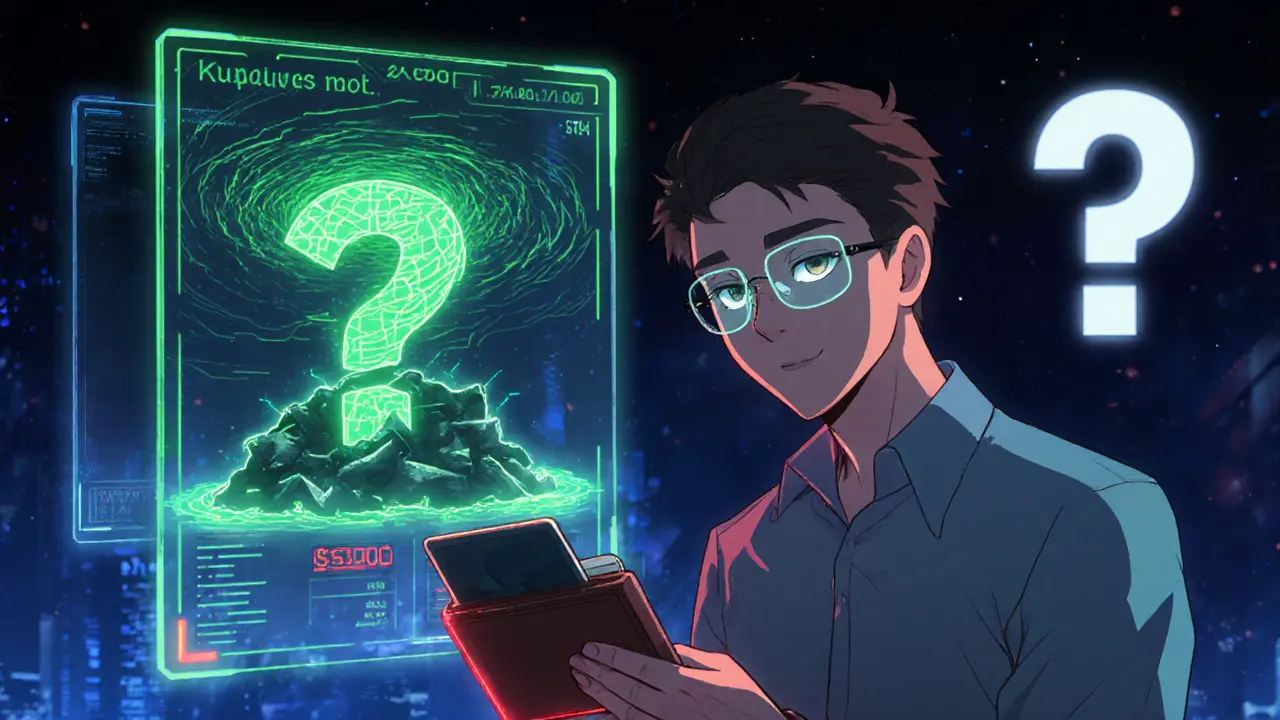 Trader interacting with AI-powered trading signals on OraiDEX, with validation panels glowing green and red.