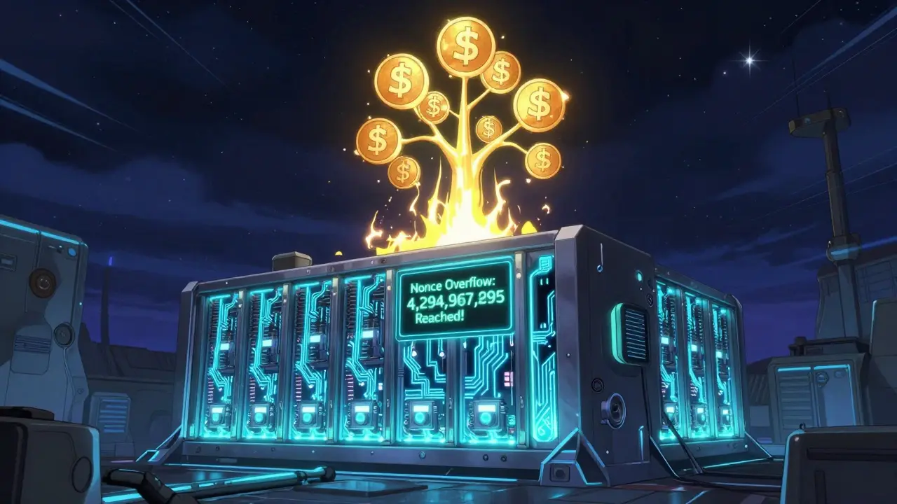 Nonce Overflow in Bitcoin Mining: How Miners Keep Going When the Numbers Run Out