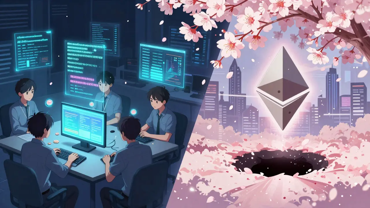 Developers manually burning tokens vs. automated smart contract burning Ethereum fees.