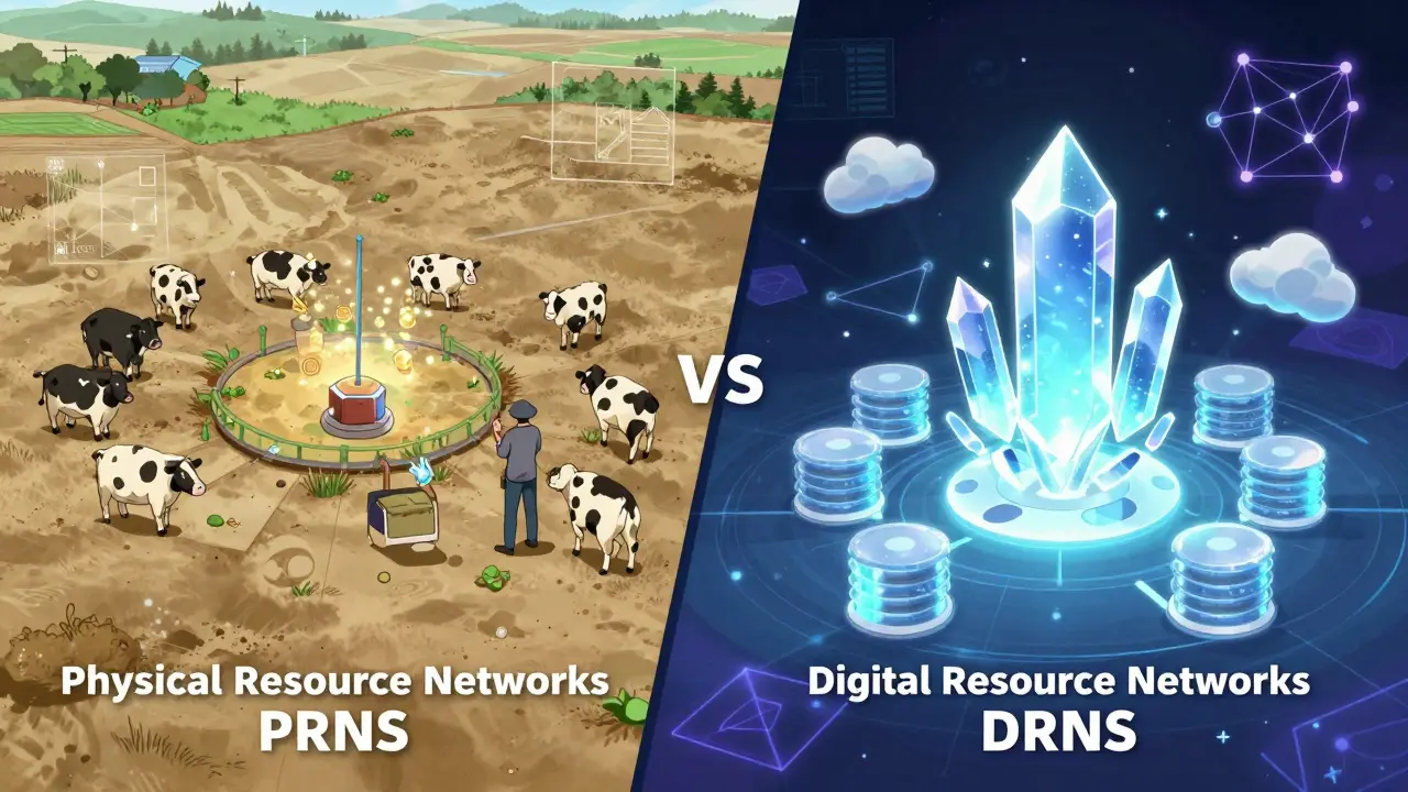Physical hotspot in rural area and digital storage nodes in cloud environment