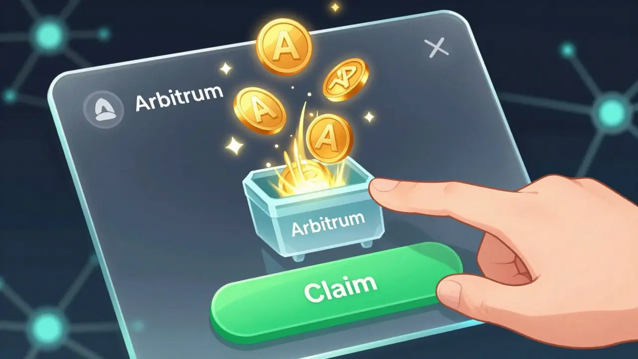 Anime art of claiming APTR tokens on a digital wallet screen