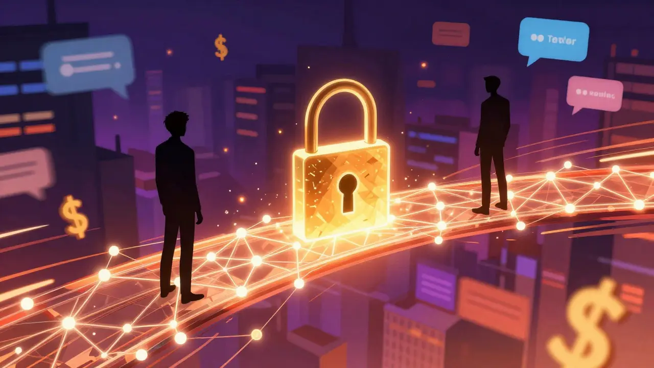 Anime P2P crypto trade via digital bridge