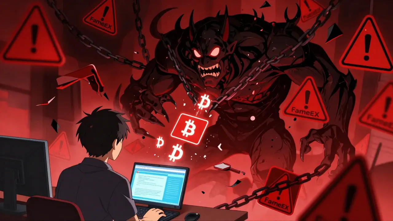 Digital wallet being drained by abstract monster representing risk