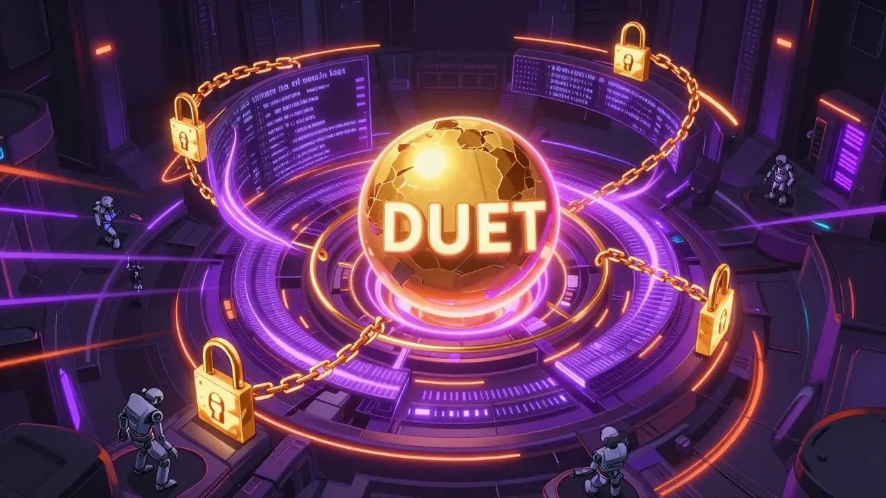 Mechanical representation of token vesting and circulation in anime style