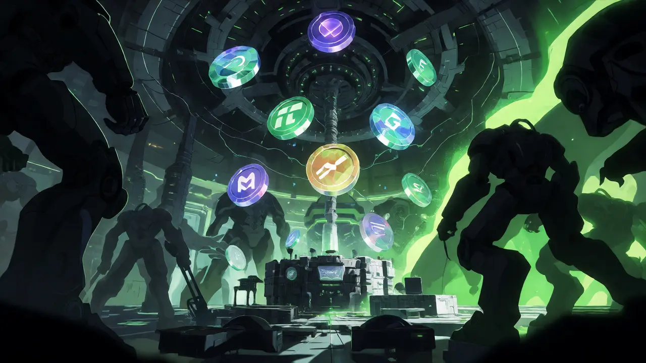 Anime visualization of Pledge Finance tech vs giant competitors