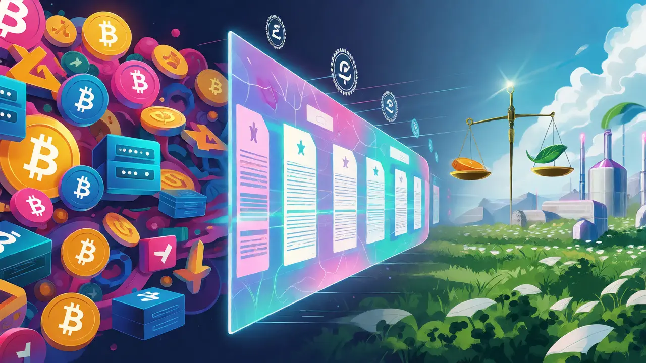 Anime concept of crypto restrictions shifting focus to sustainable tech.