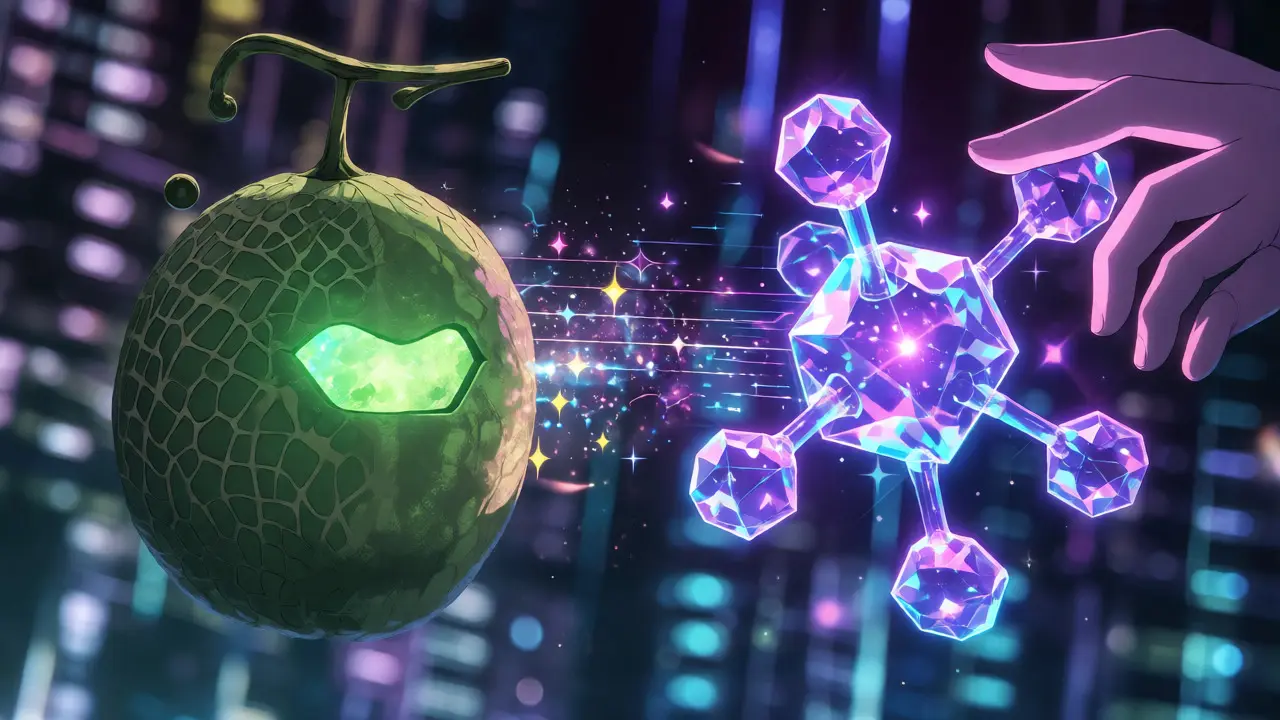 Anime illustration showing the transformation from Melon Protocol to Enzyme Finance