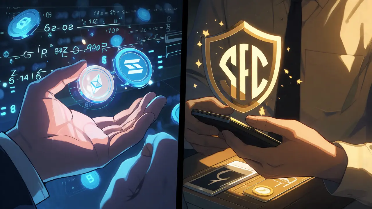 Anime scene showing crypto-to-crypto swaps and spending digital assets as taxable events with financial calculations.